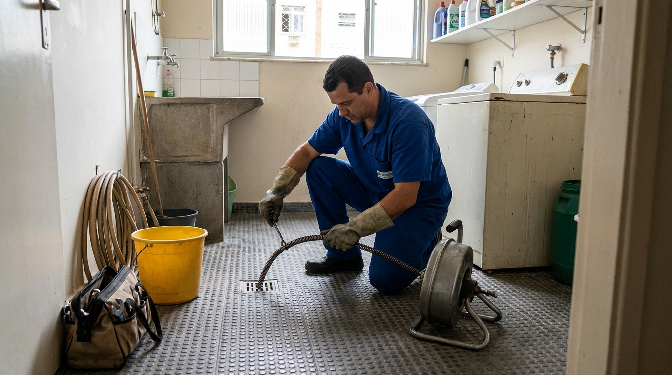 Desentupimento de ralo profissional em Cotia‑SP