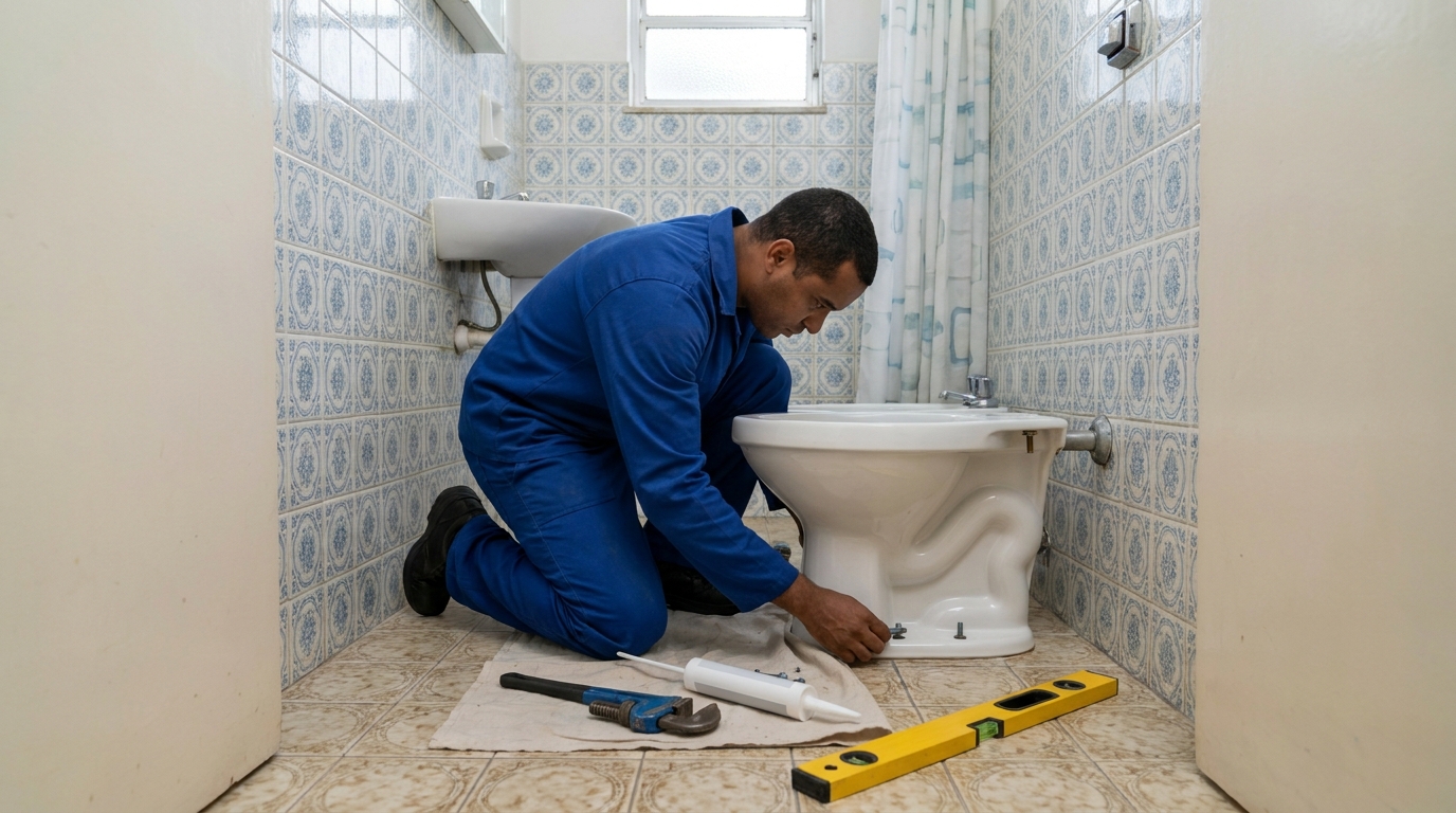 Instalação de vaso sanitário residencial em Cotia‑SP